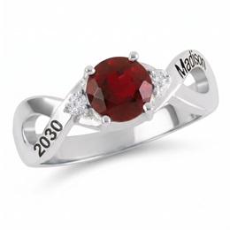 Infinity Round 10K White Gold