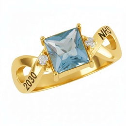 Infinity Square 14K Yellow Gold
