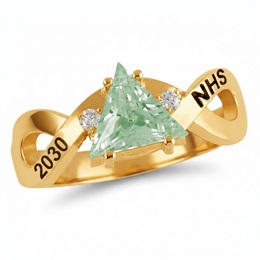 Infinity Triangle 14K Yellow Gold